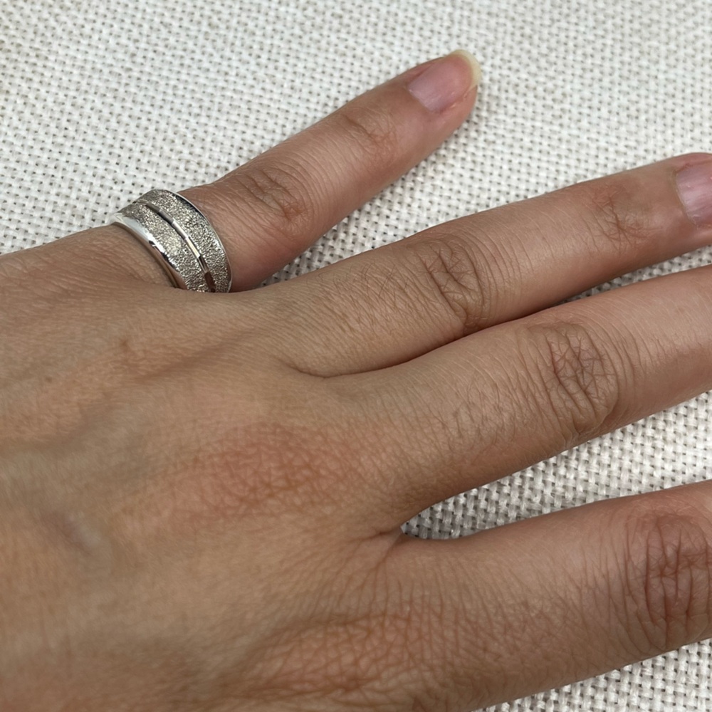 Vintage .999 Fine Silver Textured Band Ring – Size 5.75, Made in Costa Rica - Picture 12 of 16